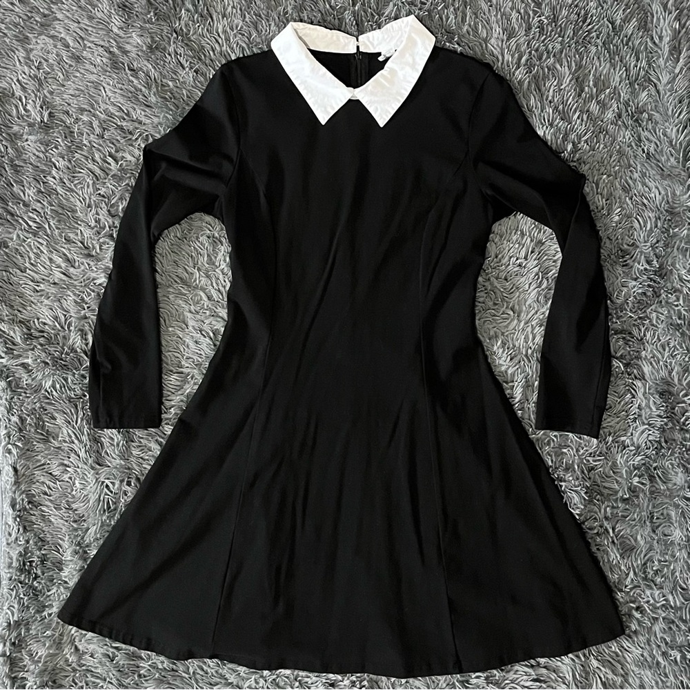 Black colored skater dress